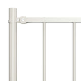 Fence panel post powder coated steel 1.7x1.25 m White