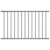 Zaunelement aus pulverbeschichtetem Stahl, 1,7 x 0,75 m, Schwarz