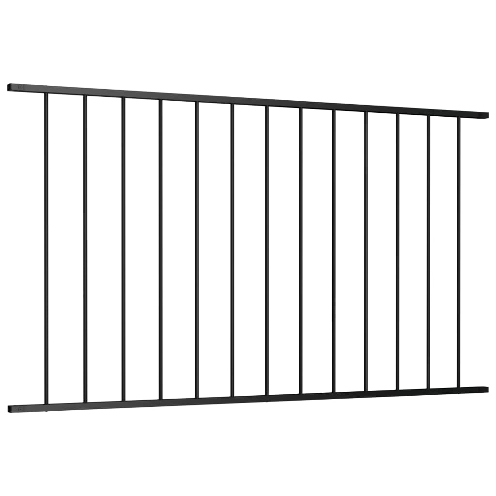 Fence Panel Powder Coated Steel 1.7x1m Black