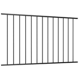 Fence Panel Powder Coated Steel 1.7x1m Black