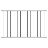 Fence Panel Powder Coated Steel 1.7x1.25m Black