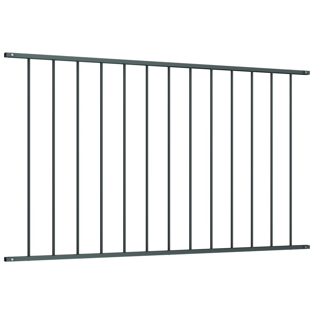 Fence panel Powder coated steel 1.7x0.75 m Anthracite