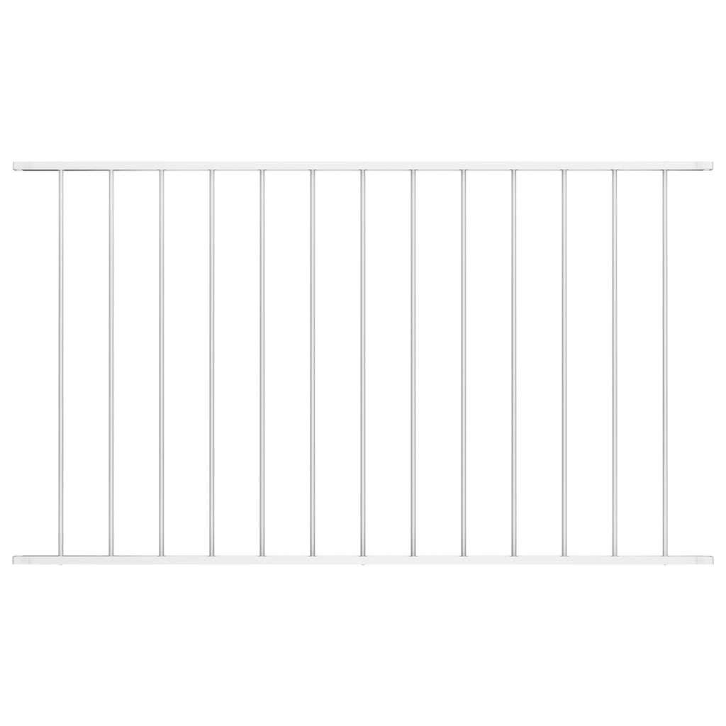 Fence panel Powder coated steel 1.7x0.75 m White