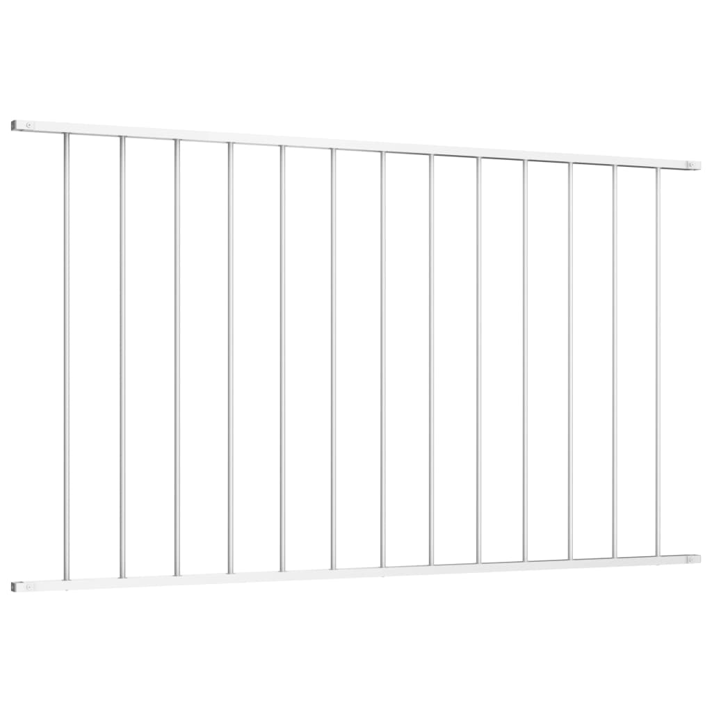 Fence panel Powder coated steel 1.7x0.75 m White