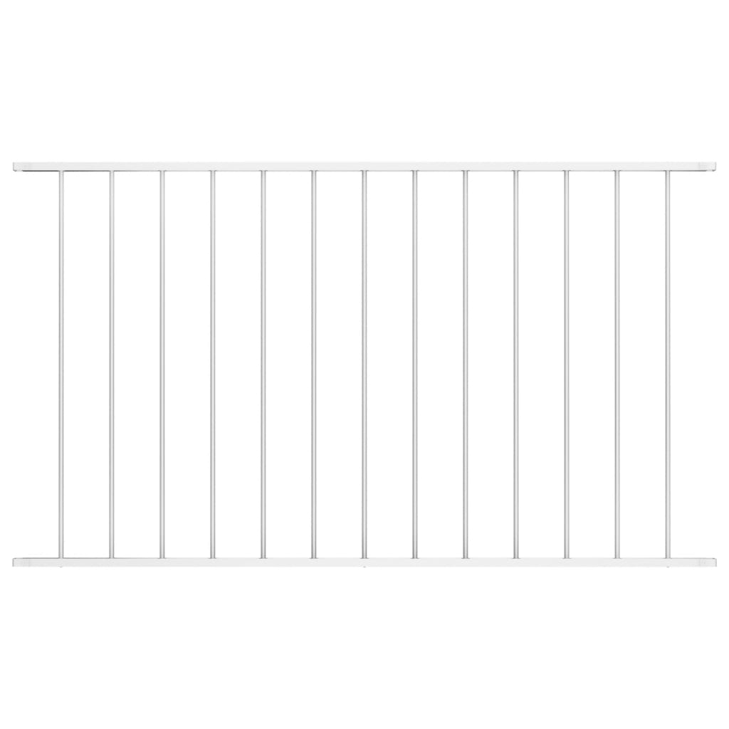 Fence panel Powder coated steel 1.7x1.25 m White