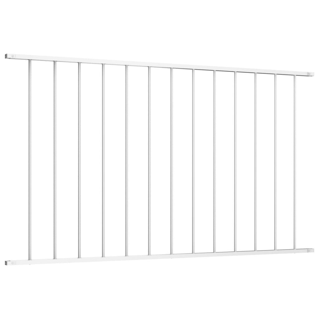 Fence panel Powder coated steel 1.7x1.25 m White