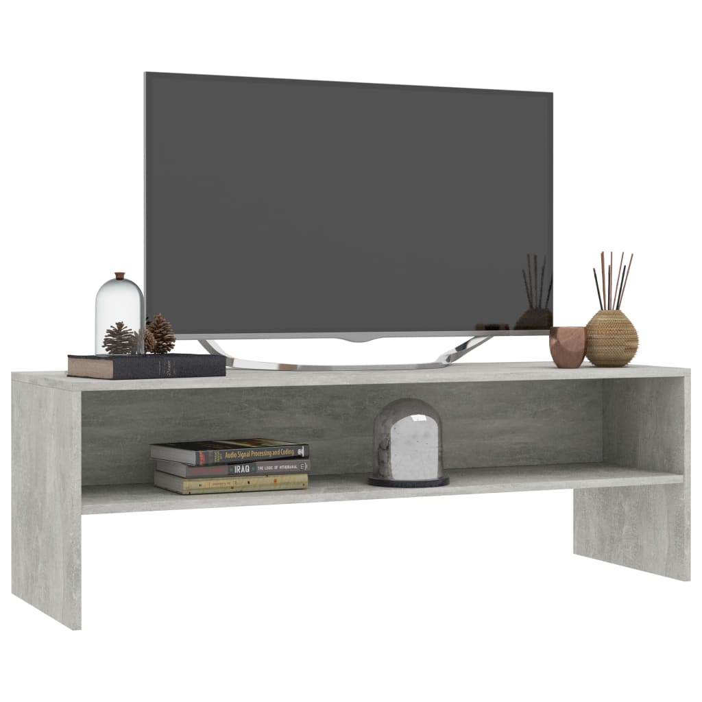 Meuble TV Gris béton 120x40x40 cm Bois d'ingénierie