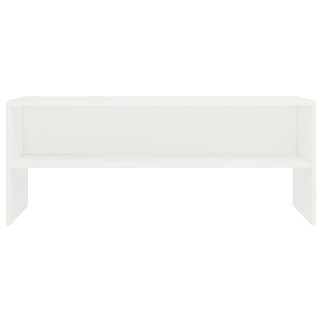 White TV cabinet 100x40x40 cm Engineered wood