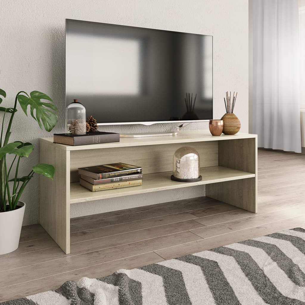 Meuble TV Chêne sonoma 100x40x40 cm Bois d'ingénierie