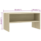 Meuble TV Chêne sonoma 80x40x40 cm Bois d’ingénierie