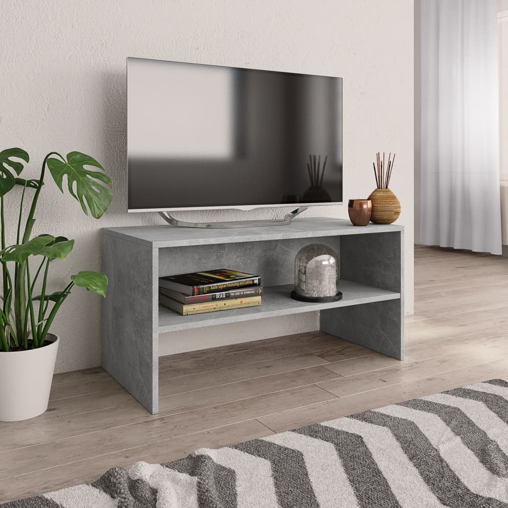 Meuble TV Gris béton 80x40x40 cm Bois d'ingénierie