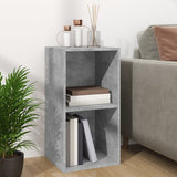 Boîte de rangement de vinyles Gris béton 71x34x36 cm