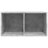 Boîte de rangement de vinyles Gris béton 71x34x36 cm