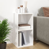 Boîte de rangement de vinyles Blanc brillant 71x34x36 cm