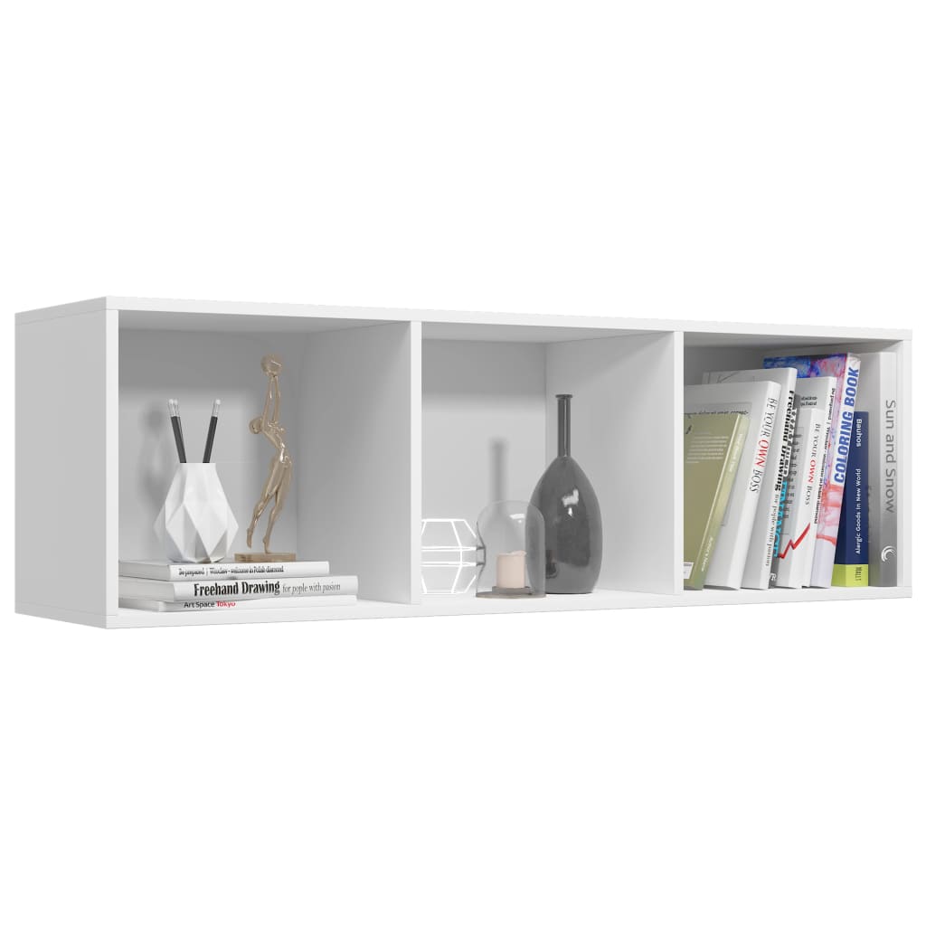 Bibliothèque/Meuble TV Blanc 36x30x114 cm Bois d'ingénierie