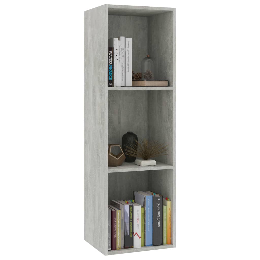 Bibliothèque/Meuble TV Gris béton 36x30x114cm Bois d’ingénierie