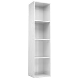 Bibliothèque/Meuble TV Blanc brillant Bois d’ingénierie