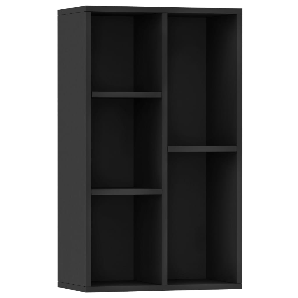 Bibliothèque/Buffet Noir 50x25x80 cm Bois d’ingénierie