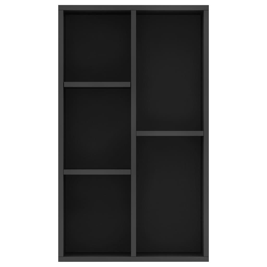 Bibliothèque/Buffet Noir 50x25x80 cm Bois d’ingénierie