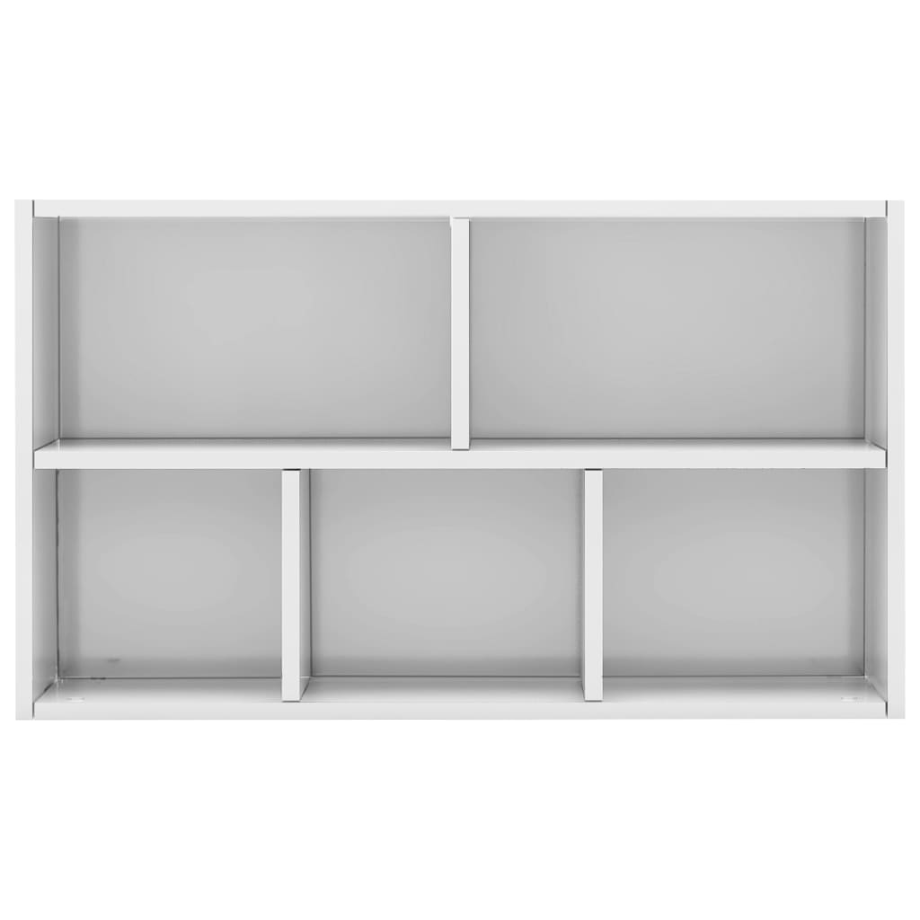 Bibliothèque/buffet blanc brillant 50x25x80cm Bois d’ingénierie