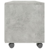 Meuble TV avec roulettes Gris béton 90x35x35 cm Bois ingénierie