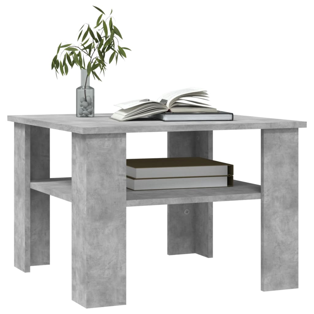 Table basse Gris béton 60x60x42 cm Bois d’ingénierie