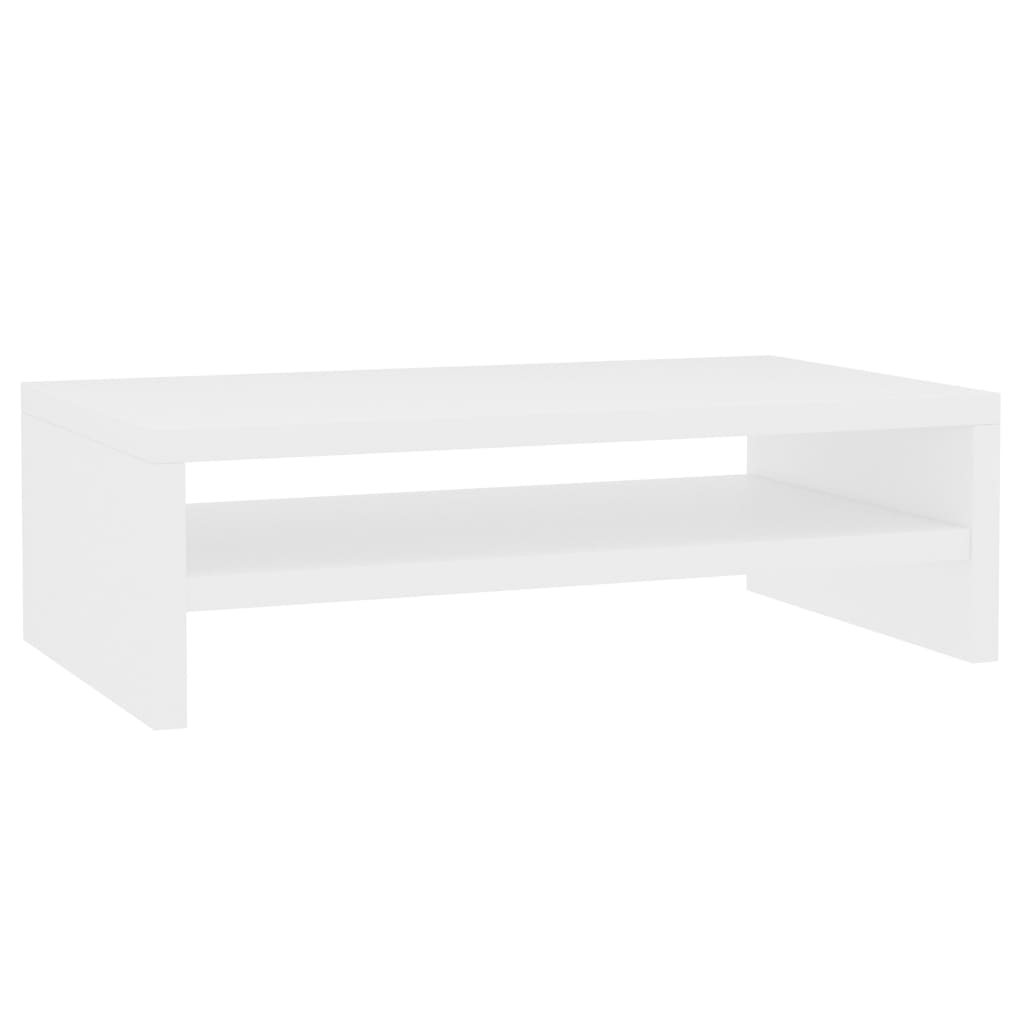 Support de moniteur Blanc 42 x 24 x 13 cm Bois d'ingénierie