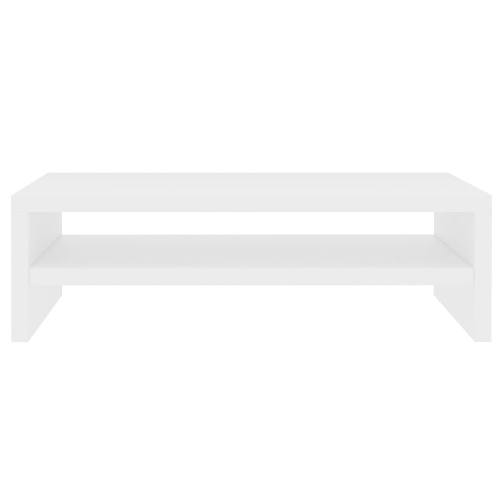 Support de moniteur Blanc 42 x 24 x 13 cm Bois d'ingénierie