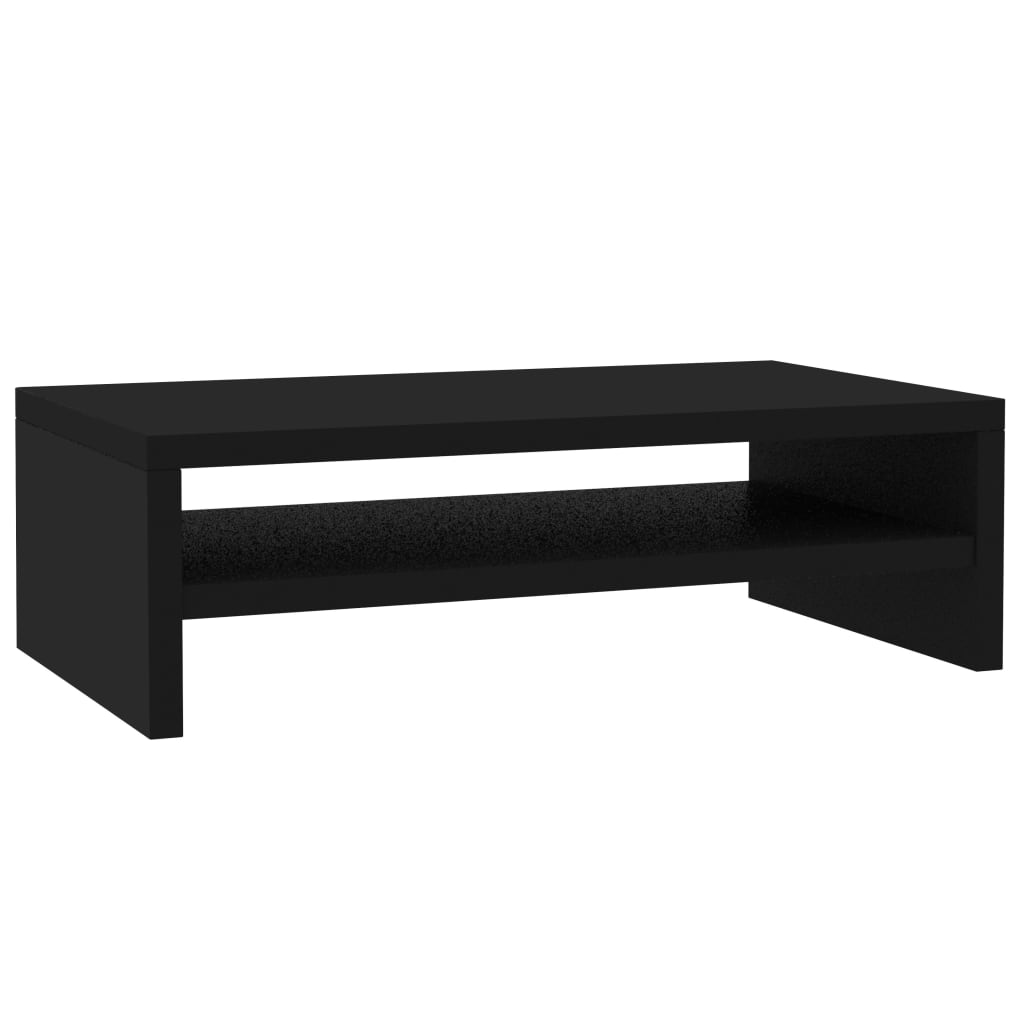 Support de moniteur Noir 42 x 24 x 13 cm Bois d'ingénierie