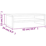 Support de moniteur Chêne sonoma 42x24x13 cm Bois d’ingénierie