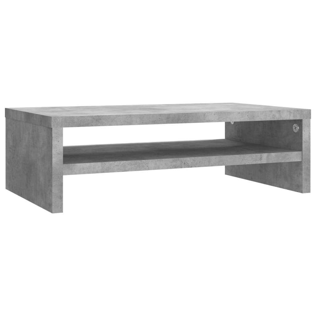 Support de moniteur Gris béton 42x24x13 cm Bois d'ingénierie