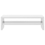 Support de moniteur Blanc brillant 42x24x13cm Bois d'ingénierie