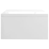 Support de moniteur Blanc brillant 42x24x13cm Bois d'ingénierie