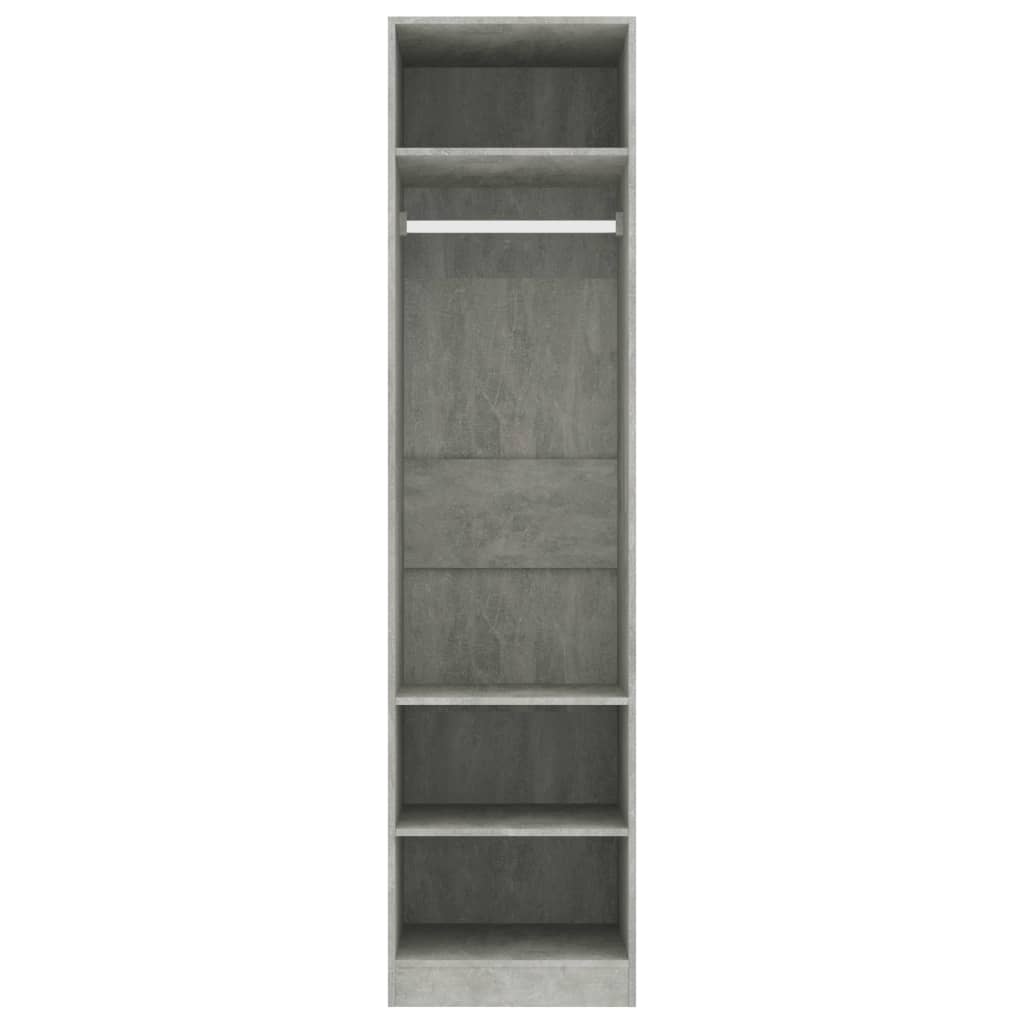 Garde-robe Gris béton 50x50x200 cm Bois d'ingénierie