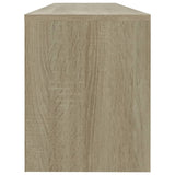 Meuble TV Blanc et chêne sonoma 120x30x37,5cm Bois d’ingénierie