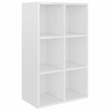 Bibliothèque/buffet blanc brillant 66x30x98cm bois d'ingénierie