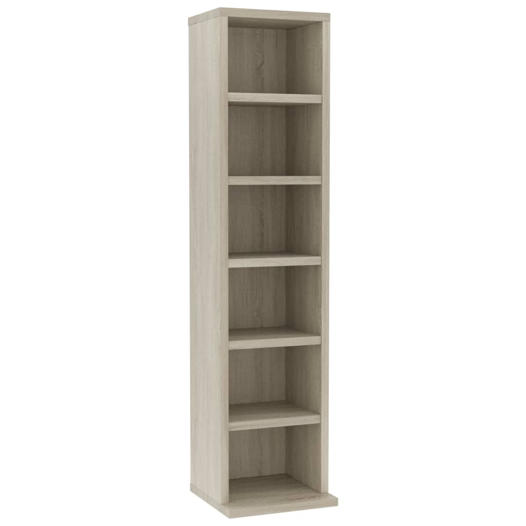 Armoire à CD Chêne sonoma 21x20x88 cm Bois d'ingénierie