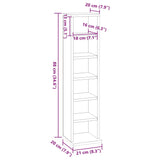 CD-Schrank Sonoma-Eiche 21x20x88 cm Holzwerkstoff