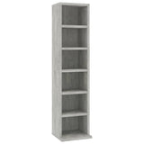 Armoire à CD Gris béton 21x20x88 cm Bois d'ingénierie