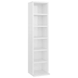 Armoire à CD Blanc brillant 21x20x88 cm Bois d'ingénierie