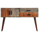 Console table Grey 120x35x75 cm Solid raw mango wood