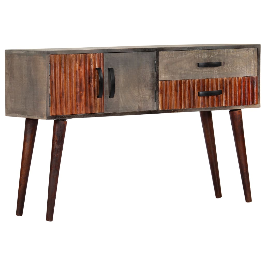 Console table Grey 120x35x75 cm Solid raw mango wood