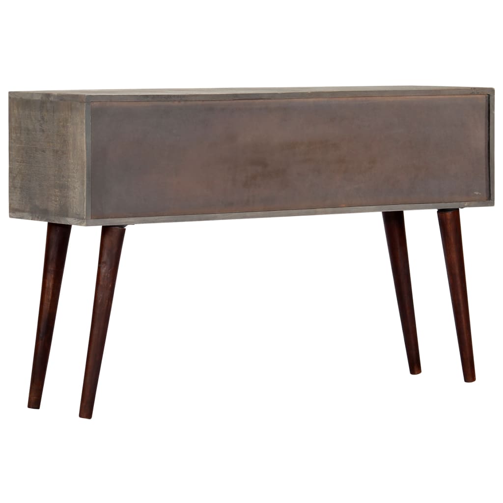 Table console Gris 120x35x75 cm Bois de manguier massif brut