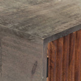 Console table Grey 120x35x75 cm Solid raw mango wood