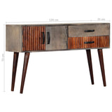 Console table Grey 120x35x75 cm Solid raw mango wood