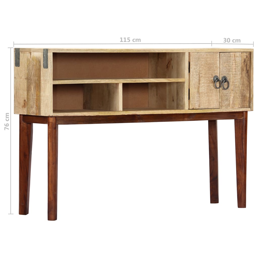 Console table 115x30x76 cm Solid raw mango wood