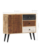 Buffet 88x30x73 cm Bois de manguier massif