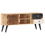 Meuble TV 115x30x47 cm Bois massif de manguier