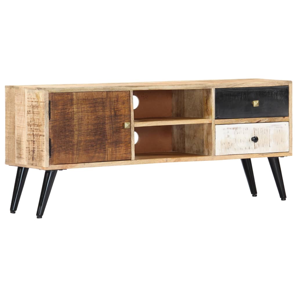 Meuble TV 115x30x47 cm Bois massif de manguier