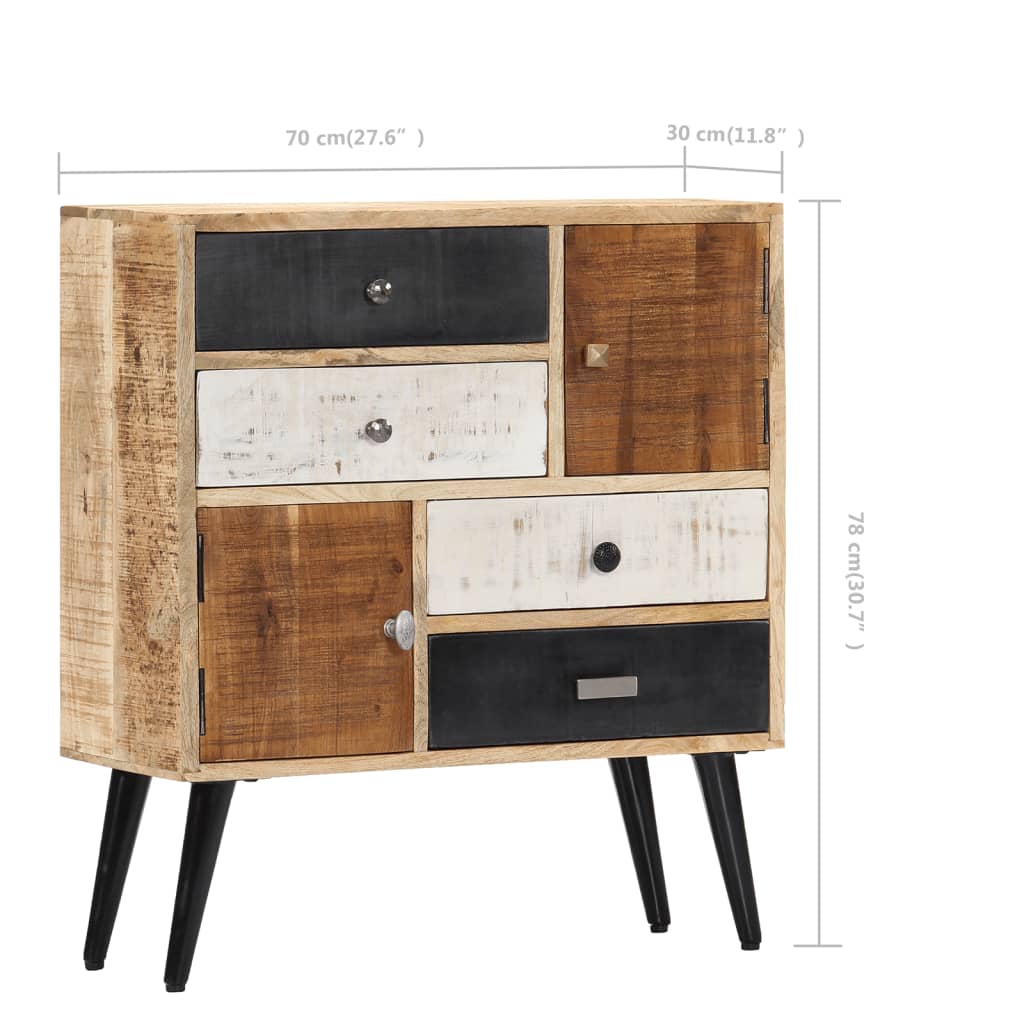 Buffet 70x30x78 cm Bois de manguier massif